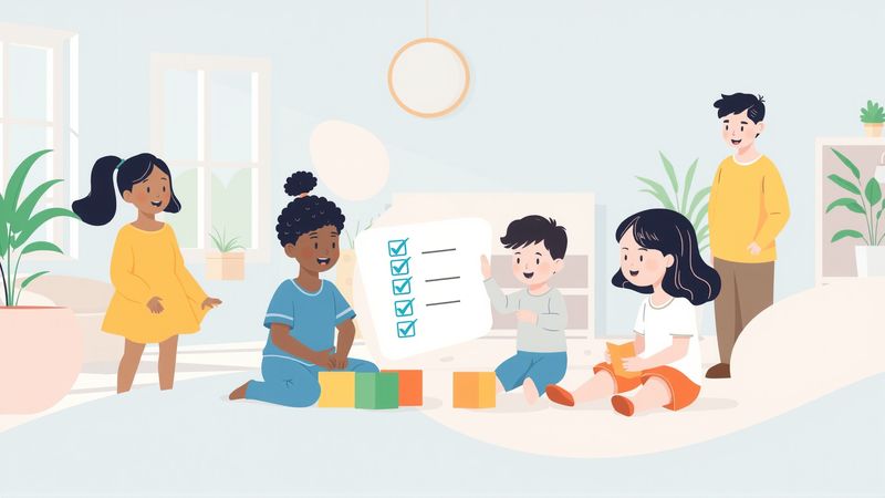 Niños construyen felices en ambiente sereno