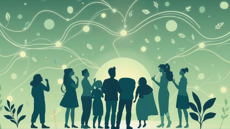 Colaboración creativa en espacio iluminado