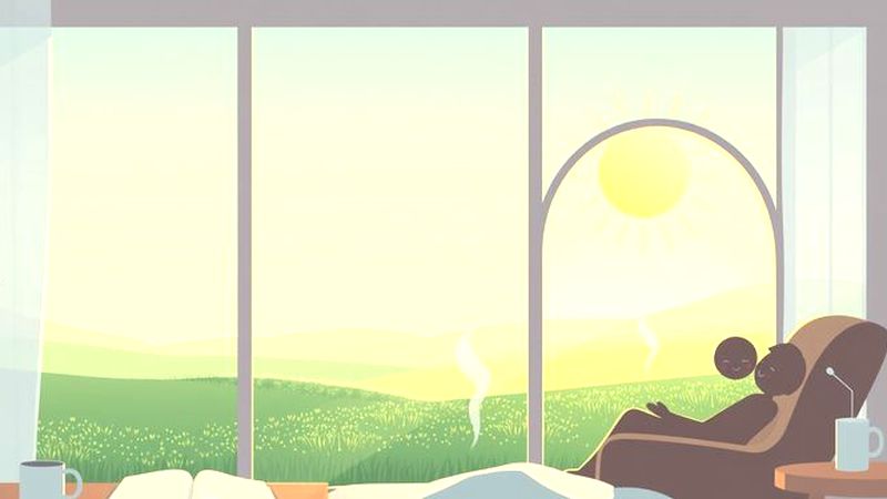 Un espacio sereno irradia calma y descanso