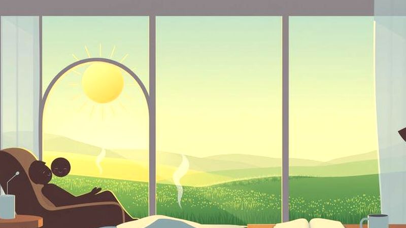 Un espacio sereno irradia calma y descanso