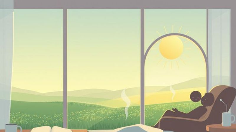 Un espacio sereno irradia calma y descanso