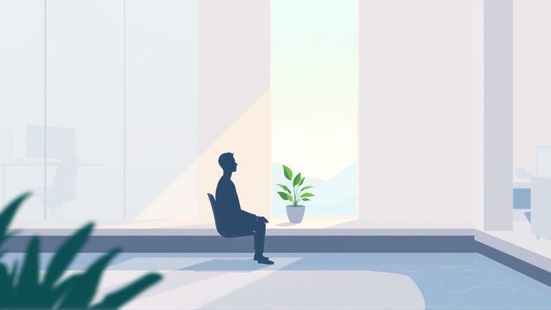 Un ser tranquilo observa paz en calma
