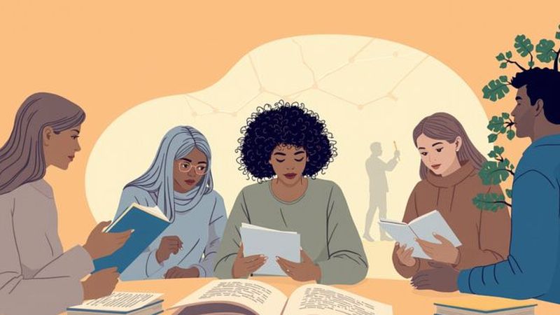 Diversos aprendices exploran conocimiento en calma