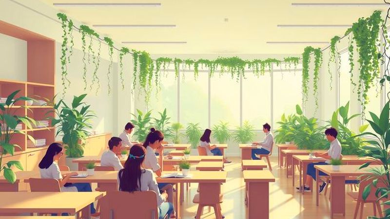 Un aula luminosa y serena inspira calma