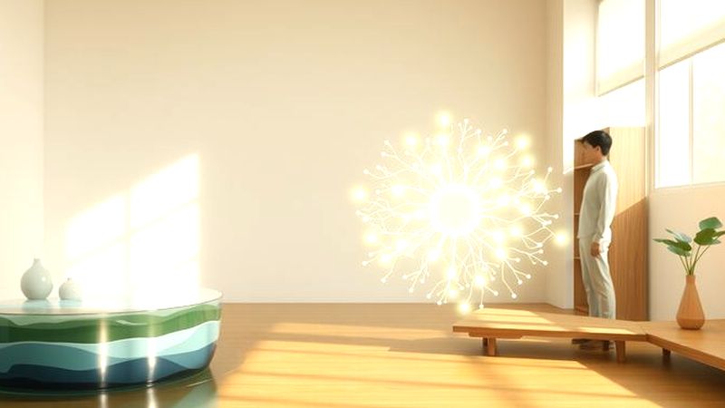 Un ser observa luz en red vegetal