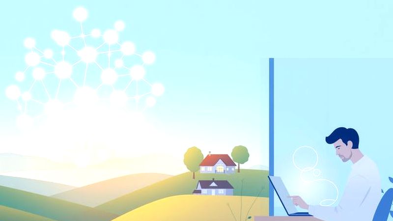 Una red luminosa transmite conocimiento sereno