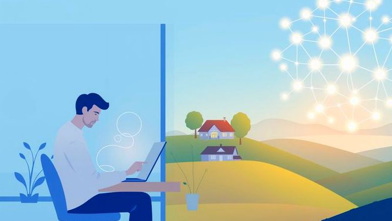 Una red luminosa transmite conocimiento sereno