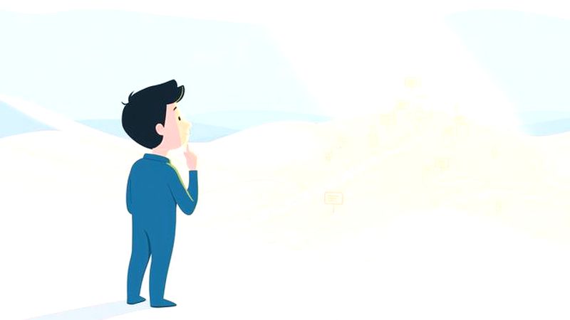Una figura contempla un plan sereno