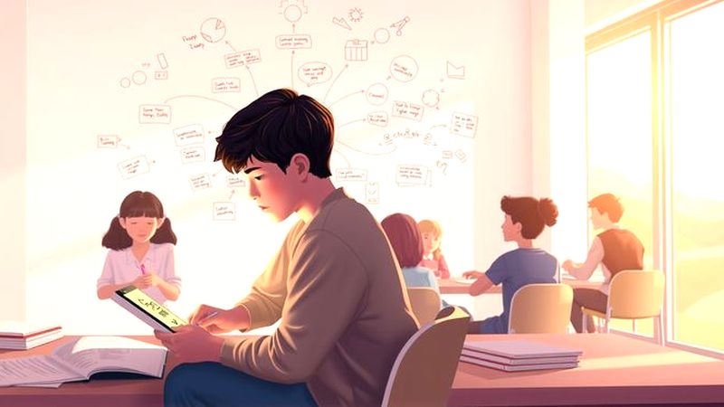 Estudiantes colaboran en un aprendizaje sereno