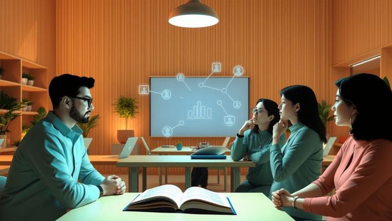 Un grupo colaborativo aprende en armonía