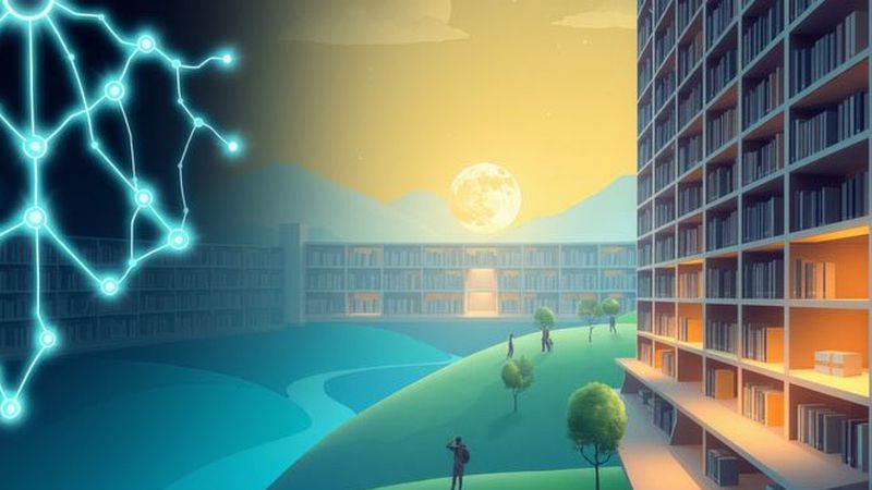 Biblioteca digital y física en armonía