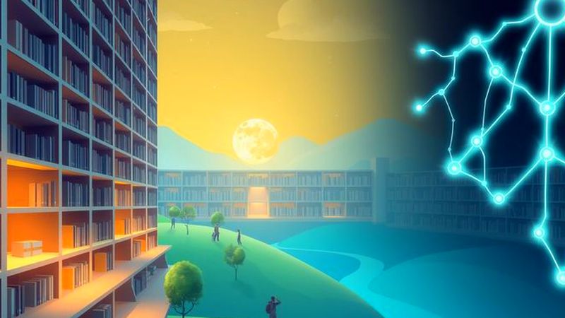 Biblioteca digital y física en armonía