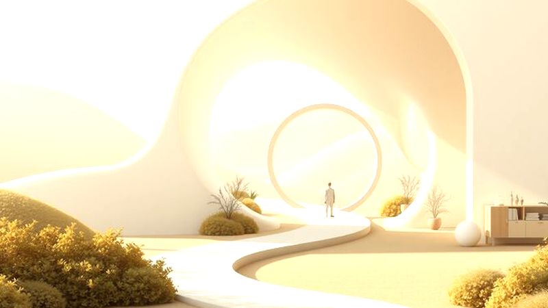 Paisaje sereno inspira conocimiento y equilibrio