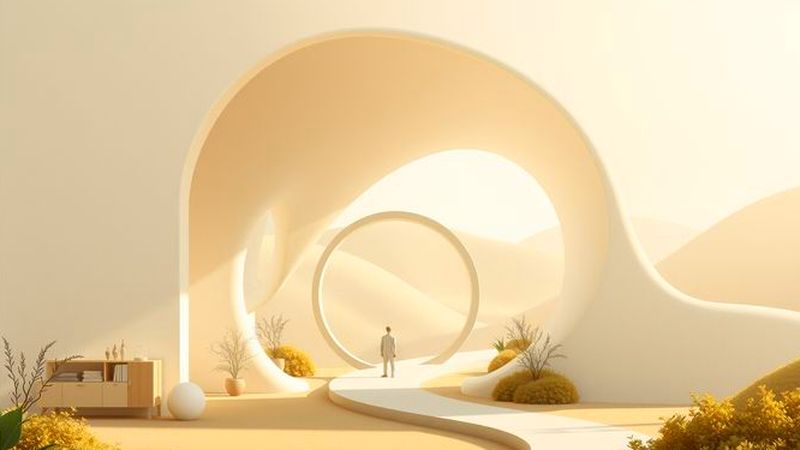 Paisaje sereno inspira conocimiento y equilibrio