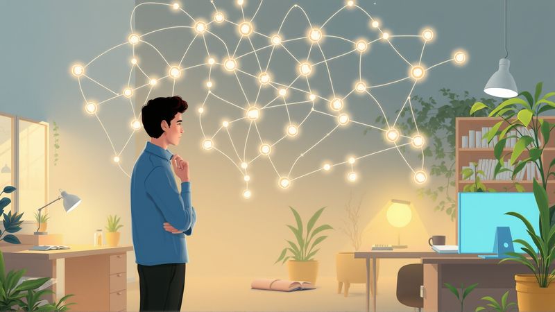 Un individuo reflexivo explora la creación conectada