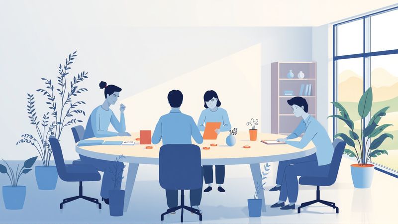 Un equipo creativo trabaja en armonía
